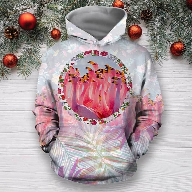 3D All Over Print Flamingo Hoodie, All Over Print Hoodie Zip Hoodie Fleece Hoodie 3D, Vikings Tattoo Hoodie 3D KA901