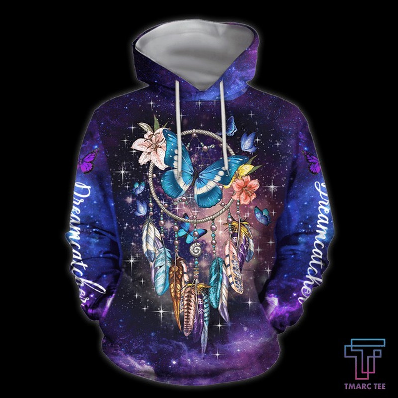 D All Over Print Dreamcatcher Butterf, All Over Print Hoodie Zip Hoodie Fleece Hoodie 3D, Vikings Tattoo Hoodie 3D KA920