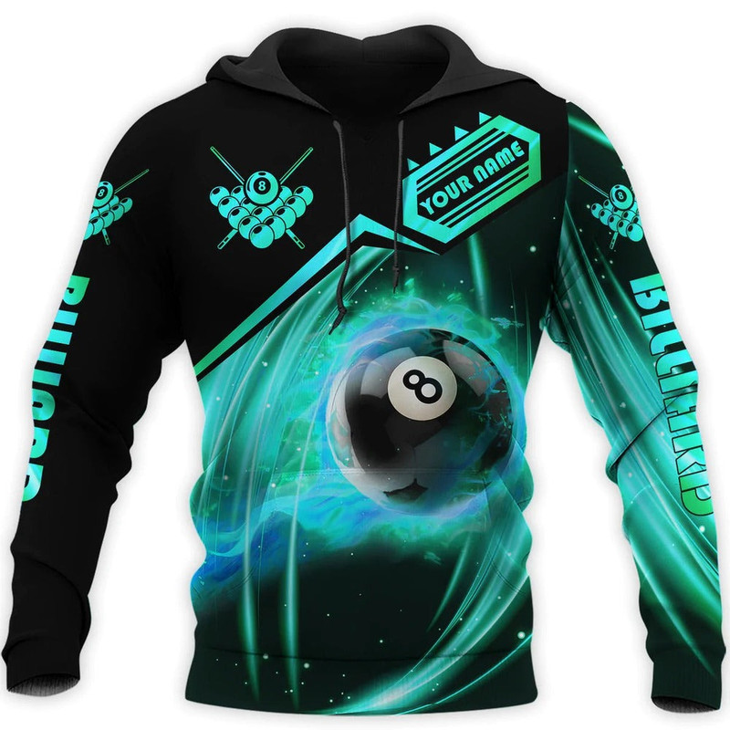 3D All Over Print Billiard Hoodie, All Over Print Hoodie Zip Hoodie Fleece Hoodie 3D, Vikings Tattoo Hoodie 3D KA942