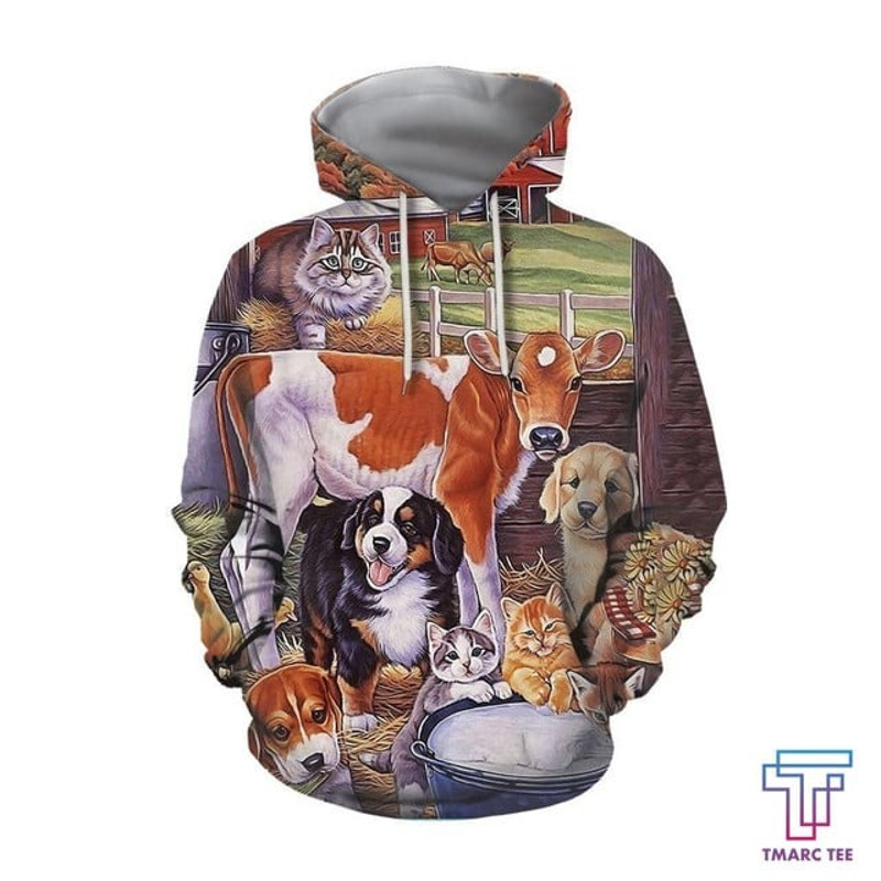 Beautiful Cow Hoodie, All Over Print Hoodie Zip Hoodie Fleece Hoodie 3D, Vikings Tattoo Hoodie 3D KA972