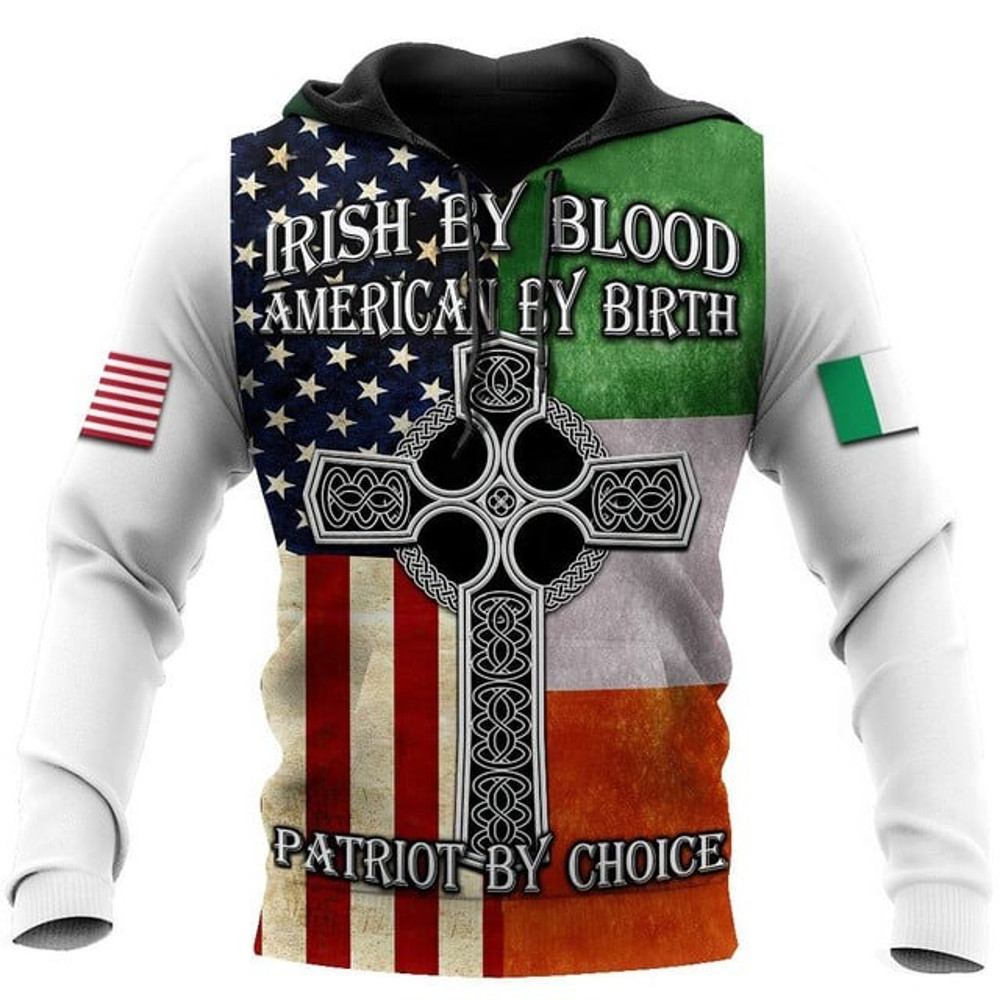 Irish St.Patrick Day 3D Hoodie, All Over Print Hoodie Zip Hoodie Fleece Hoodie 3D, Vikings Tattoo Hoodie 3D KA989