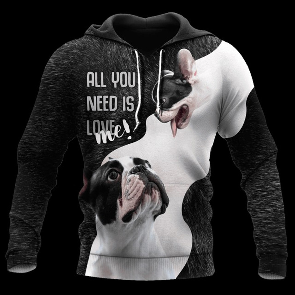 French bulldog D hoodie, All Over Print Hoodie Zip Hoodie Fleece Hoodie 3D, Vikings Tattoo Hoodie 3D KA1016