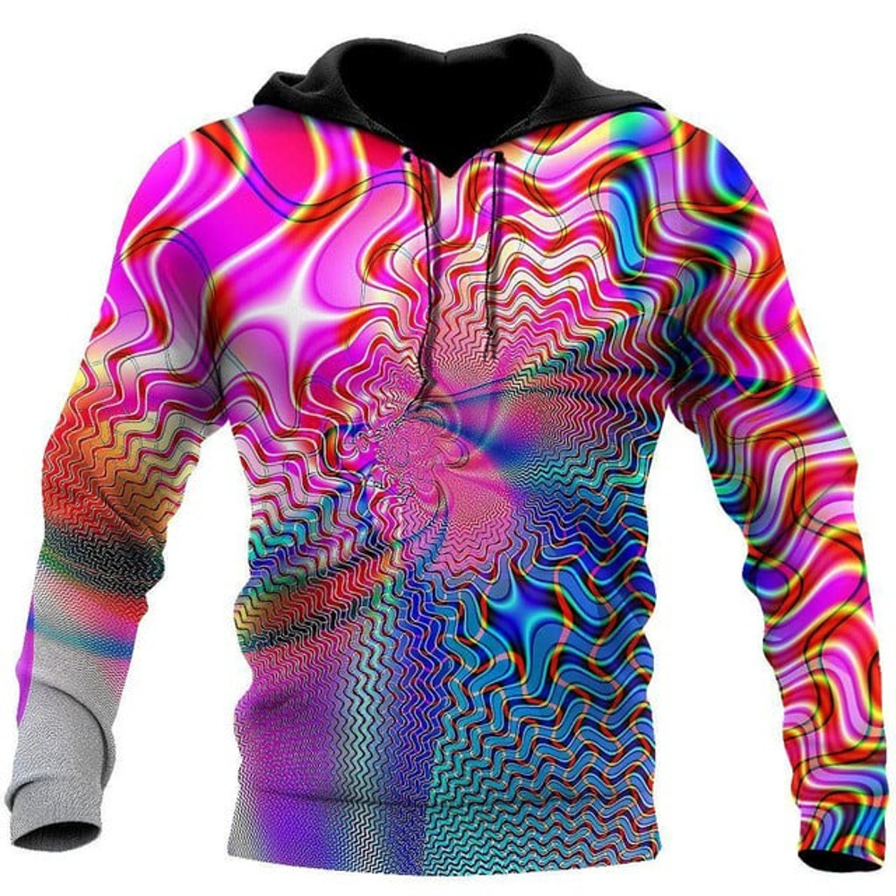 Acid Trip Hippie Hoodie, All Over Print Hoodie Zip Hoodie Fleece Hoodie 3D, Vikings Tattoo Hoodie 3D KA1035