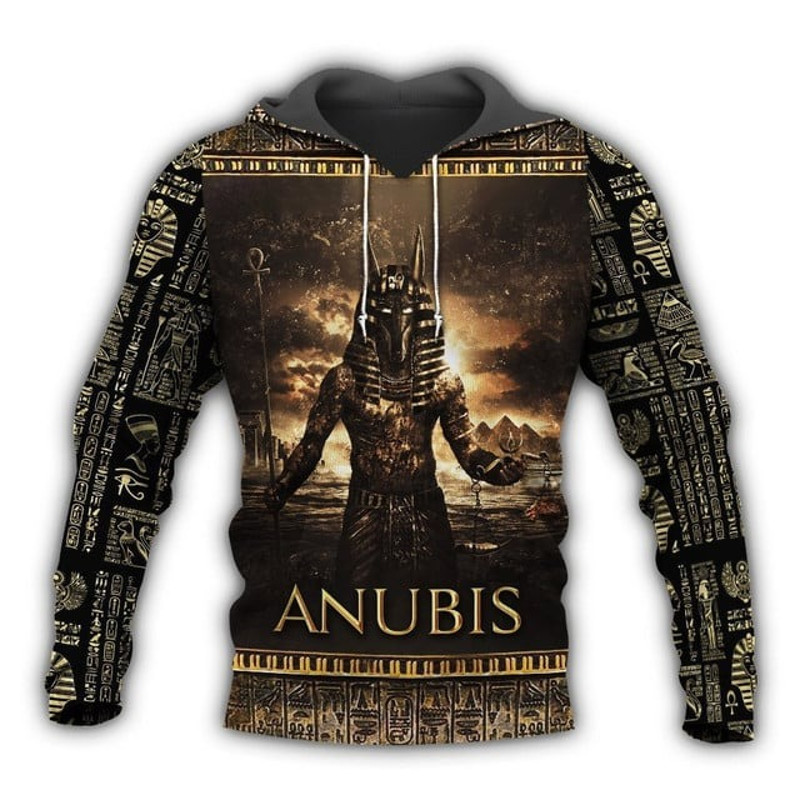 Ancient Egypt Anubis 3D, All Over Print Hoodie Zip Hoodie Fleece Hoodie 3D, Vikings Tattoo Hoodie 3D KA1058
