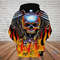 SKULL D HOODIE_MECHANICAL SKULL PL, All Over Print Hoodie Zip Hoodie Fleece Hoodie 3D, Vikings Tattoo Hoodie 3D KA1101