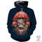 D ALL OVER PRINTED SKULL HOODIE PL, All Over Print Hoodie Zip Hoodie Fleece Hoodie 3D, Vikings Tattoo Hoodie 3D KA1107