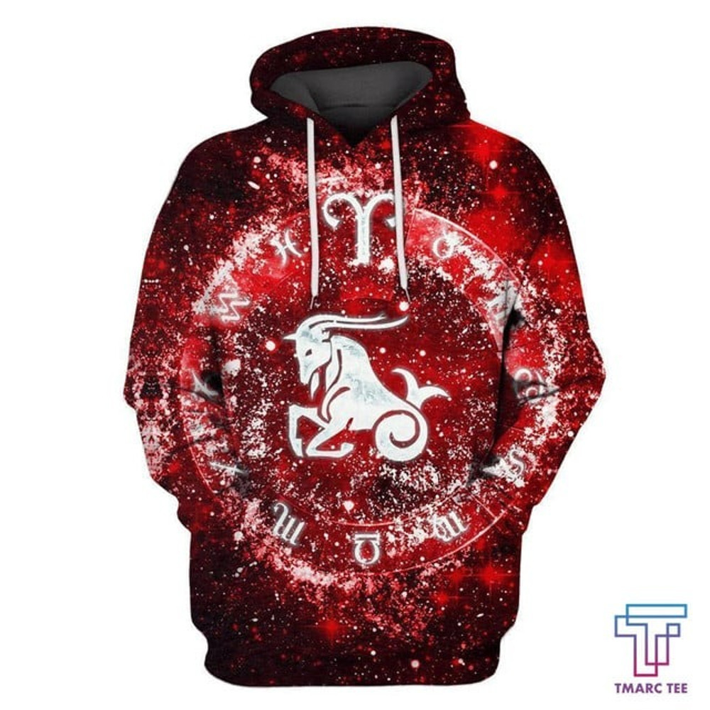 D Zodiac Capricorn Hoodie NTH, All Over Print Hoodie Zip Hoodie Fleece Hoodie 3D, Vikings Tattoo Hoodie 3D KA1149