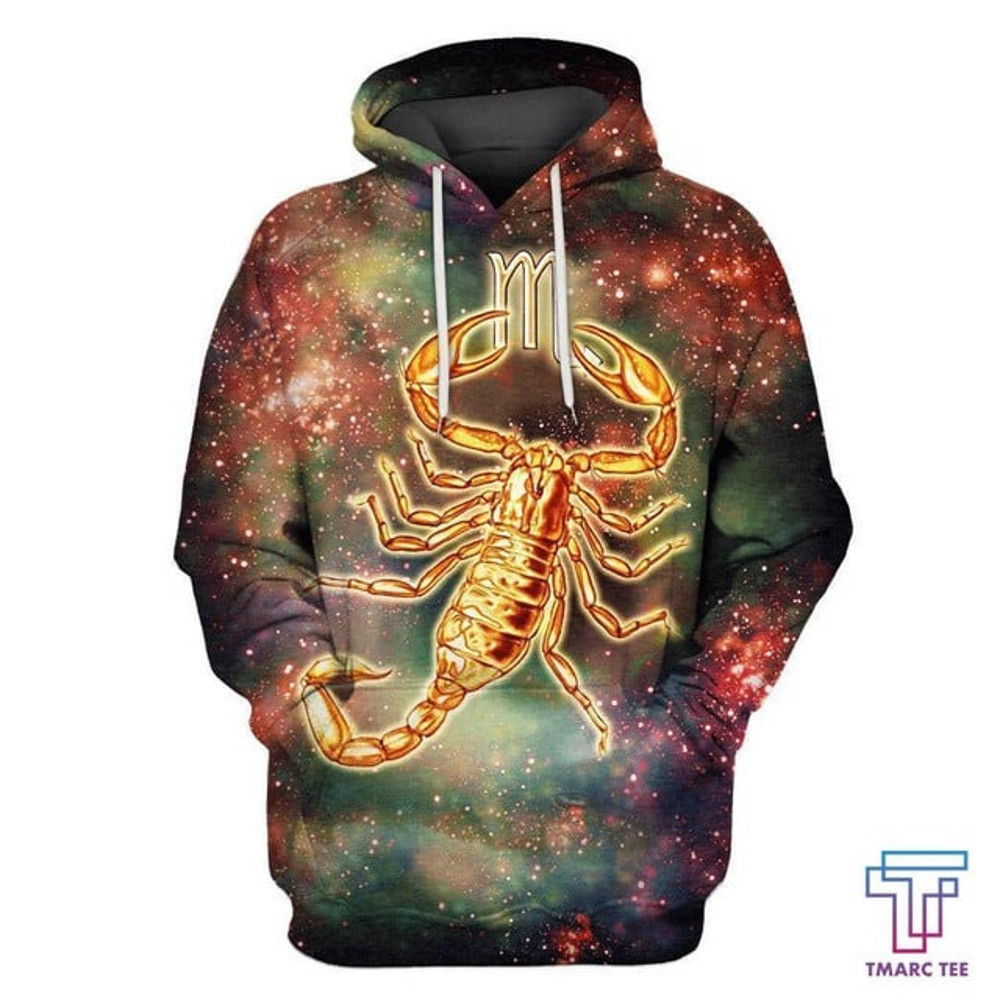D Zodiac Scorpius Hoodie NTH, All Over Print Hoodie Zip Hoodie Fleece Hoodie 3D, Vikings Tattoo Hoodie 3D KA1151