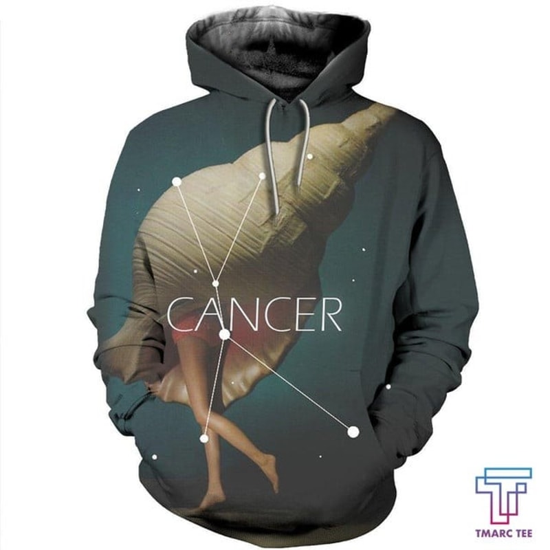 D ALL OVER PRINTED CANCER ZODIAC, All Over Print Hoodie Zip Hoodie Fleece Hoodie 3D, Vikings Tattoo Hoodie 3D KA1157
