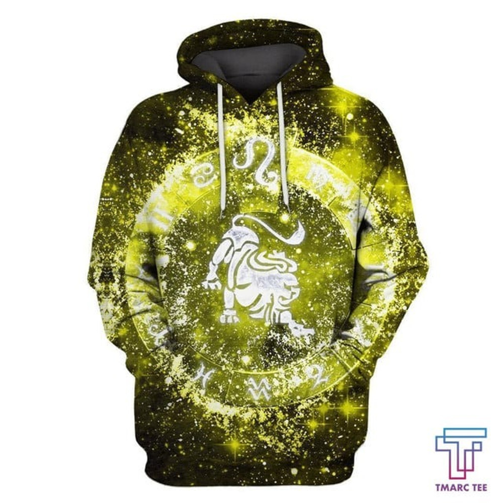 D Zodiac Leo Hoodie NTH, All Over Print Hoodie Zip Hoodie Fleece Hoodie 3D, Vikings Tattoo Hoodie 3D KA1159
