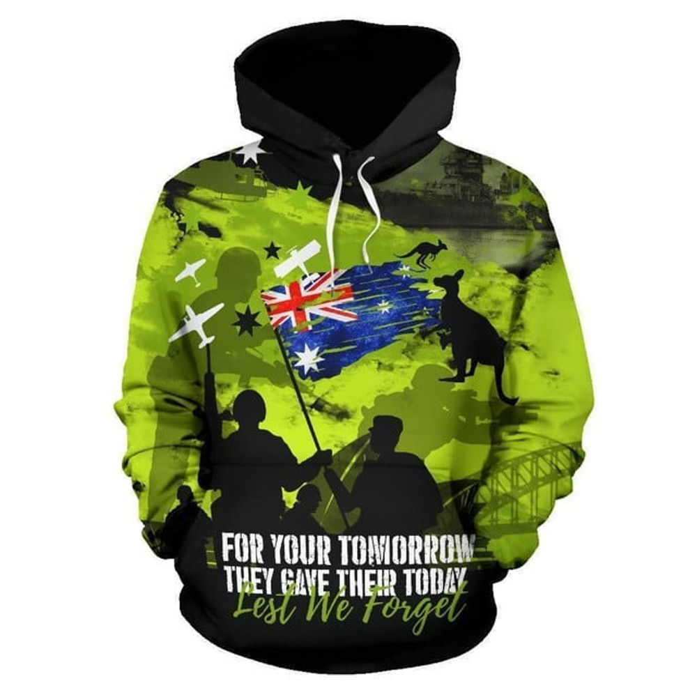 Anzac Australia Lest We Forget, All Over Print Hoodie Zip Hoodie Fleece Hoodie 3D, Vikings Tattoo Hoodie 3D KA1192
