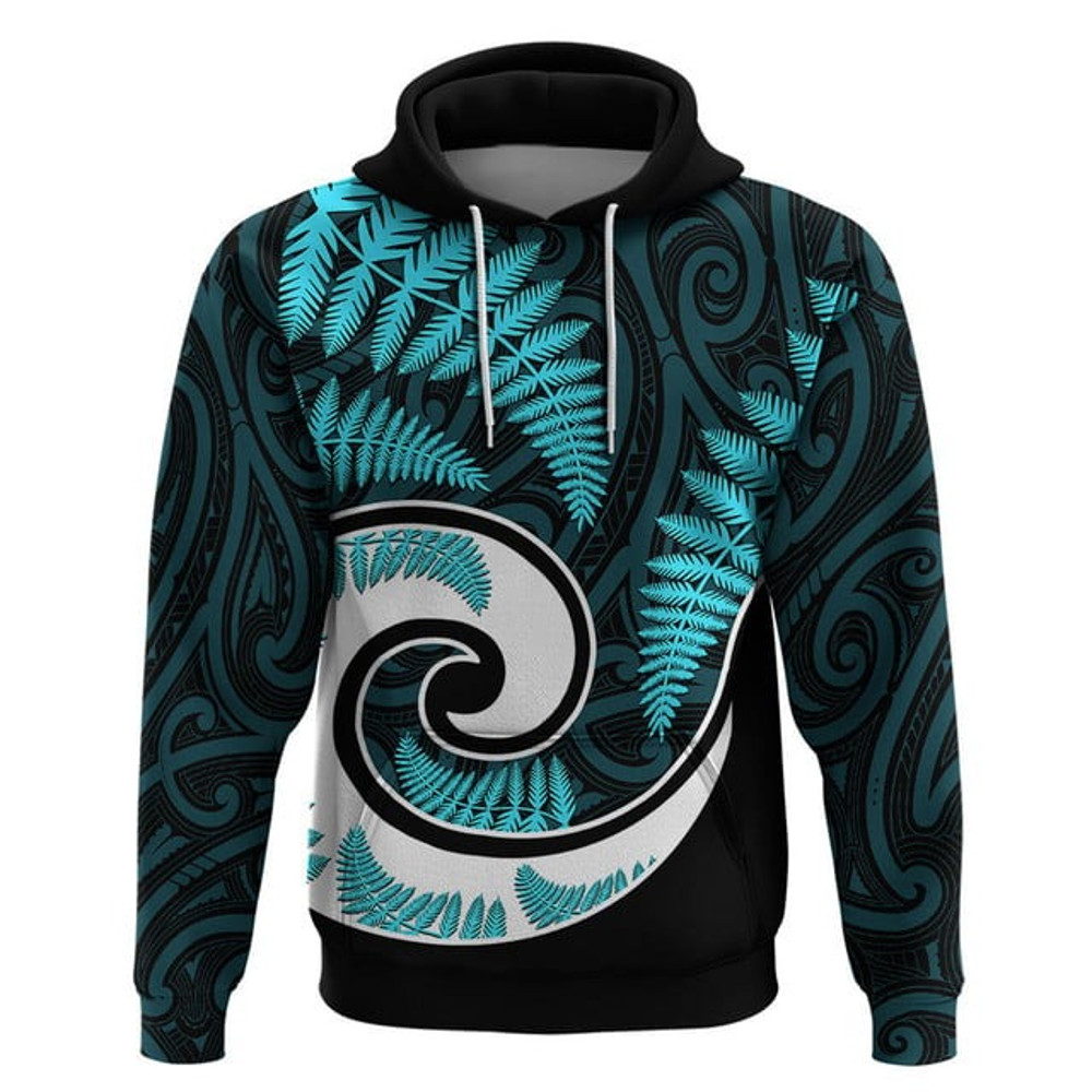 New Zealand Hoodie Maori With Silver, All Over Print Hoodie Zip Hoodie Fleece Hoodie 3D, Vikings Tattoo Hoodie 3D KA1201