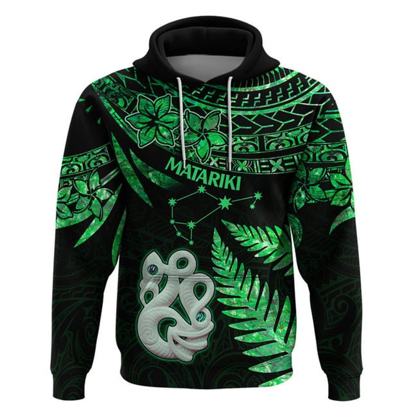 Maori Hoodie Matariki Stars Manaia, All Over Print Hoodie Zip Hoodie Fleece Hoodie 3D, Vikings Tattoo Hoodie 3D KA1231