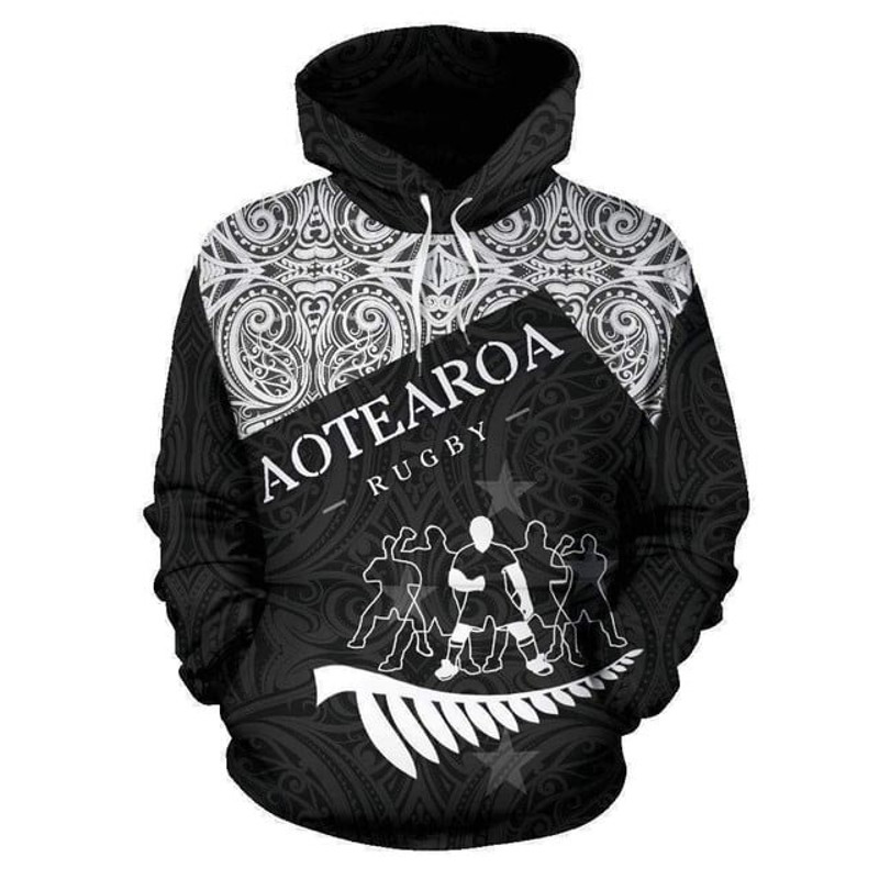 Maori Haka Rugby Hoodie New Zealand, All Over Print Hoodie Zip Hoodie Fleece Hoodie 3D, Vikings Tattoo Hoodie 3D KA1248