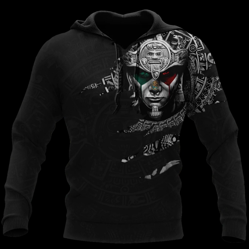 Aztec Print Hoodie Men'S, Women, All Over Print Hoodie Zip Hoodie Fleece Hoodie 3D, Vikings Tattoo Hoodie 3D KA1289