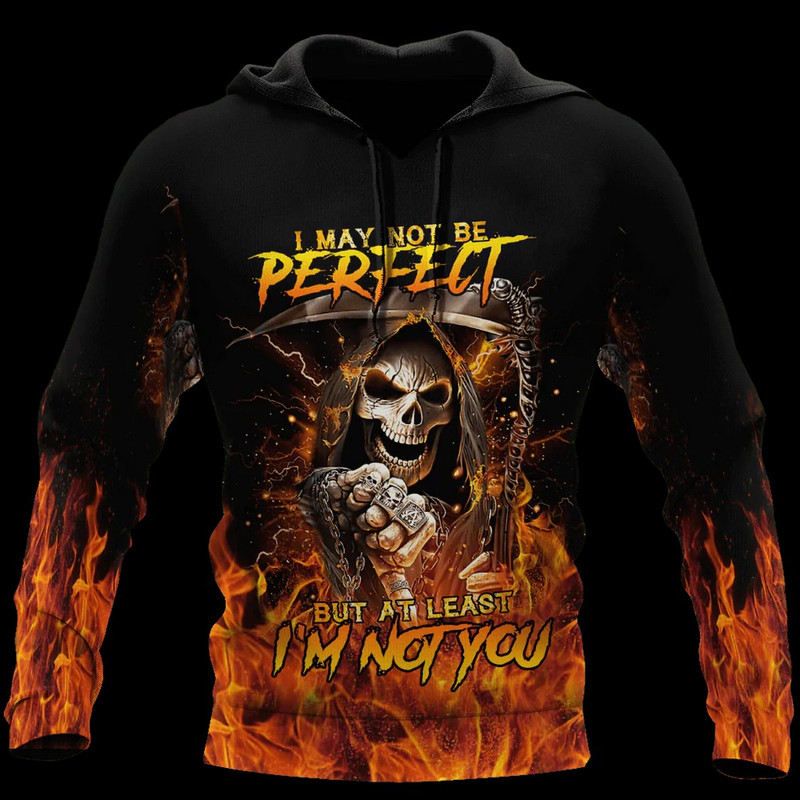 I Am Not You Skull Devil Hoodie, All Over Print Hoodie Zip Hoodie Fleece Hoodie 3D, Vikings Tattoo Hoodie 3D KA1311