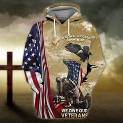 we owe our veterans everything, all over print hoodie zip hoodie fleece hoodie 3d, vikings tattoo hoodie 3d ka1333