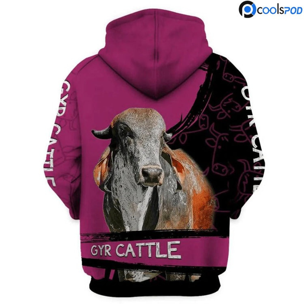 A Girl And Gyr Cattle A Bond, All Over Print Hoodie Zip Hoodie Fleece Hoodie 3D, Vikings Tattoo Hoodie 3D KA1336