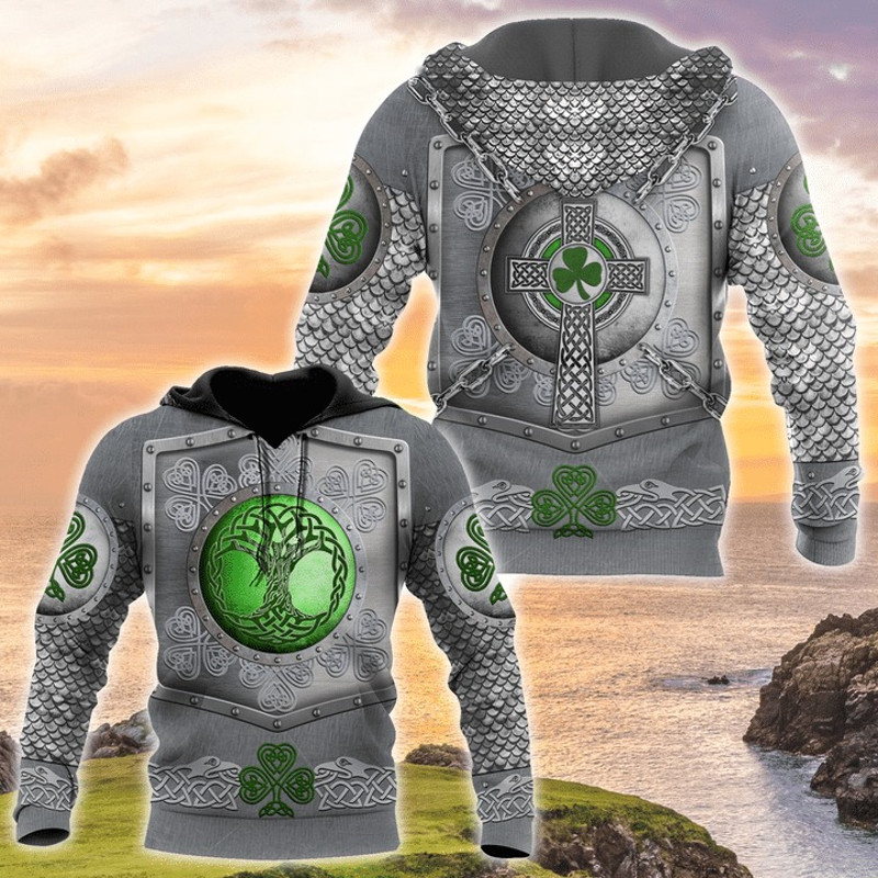 Amor Irish Saint Patrick Day, All Over Print Hoodie Zip Hoodie Fleece Hoodie 3D, Vikings Tattoo Hoodie 3D KA1354
