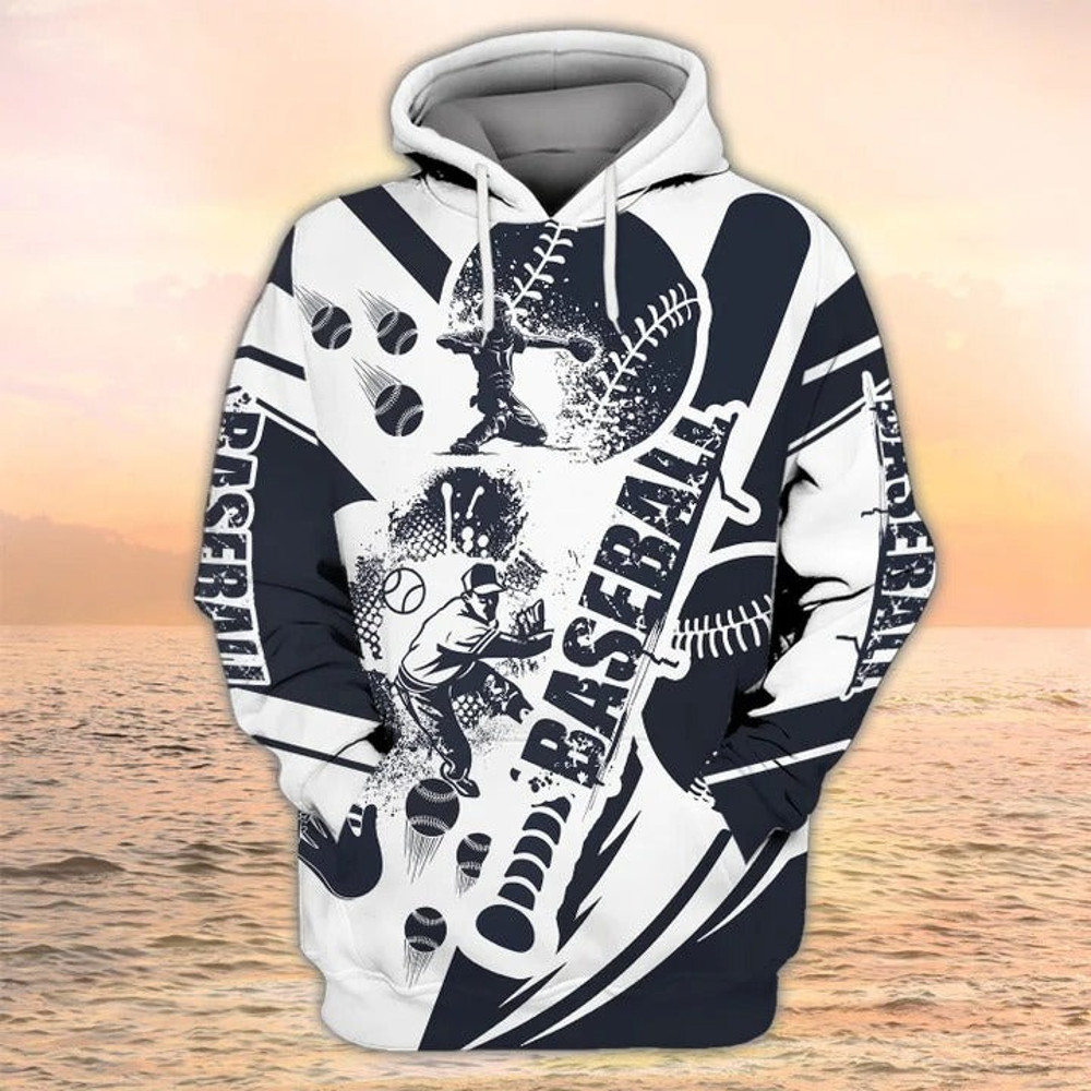 Baseball Zip Up Hoodie, All Over Print Hoodie Zip Hoodie Fleece Hoodie 3D, Vikings Tattoo Hoodie 3D KA1376