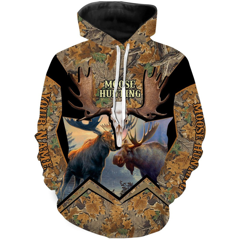 Beautiful Moose Hunting Custom, All Over Print Hoodie Zip Hoodie Fleece Hoodie 3D, Vikings Tattoo Hoodie 3D KA1386