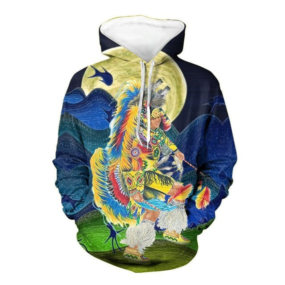 Pow Wow Dancer Native American, All Over Print Hoodie Zip Hoodie Fleece Hoodie 3D, Vikings Tattoo Hoodie 3D KA1352