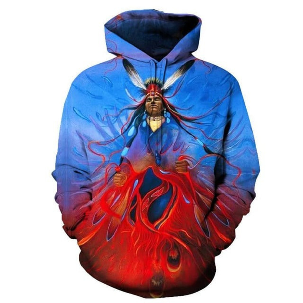 Pow Wow Dancer Native American, All Over Print Hoodie Zip Hoodie Fleece Hoodie 3D, Vikings Tattoo Hoodie 3D KA1353