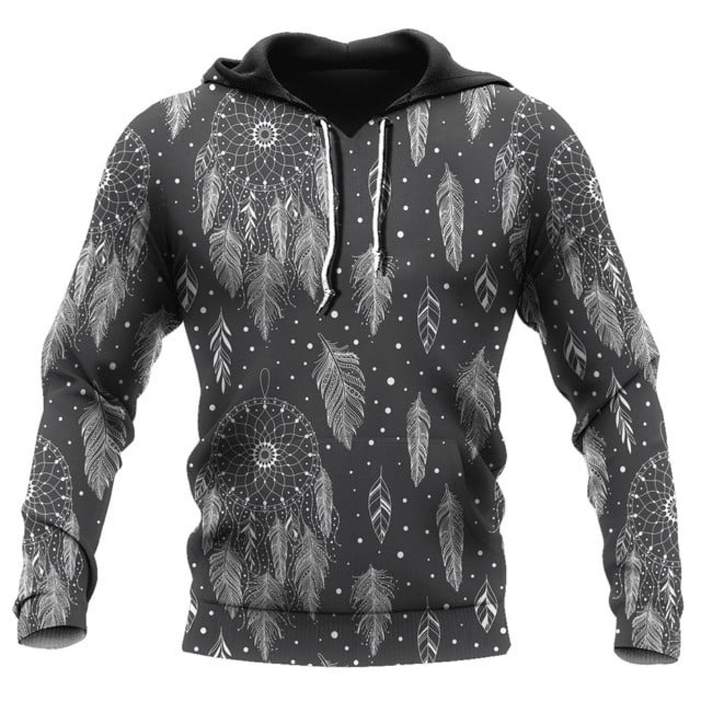 Wonderful Black Dream Catcher Native, All Over Print Hoodie Zip Hoodie Fleece Hoodie 3D, Vikings Tattoo Hoodie 3D KA1369