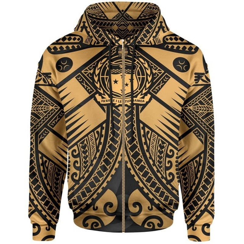 Samoa Polynesian Zip Hoodie - Samoa, All Over Print Hoodie Zip Hoodie Fleece Hoodie 3D, Vikings Tattoo Hoodie 3D KA1391