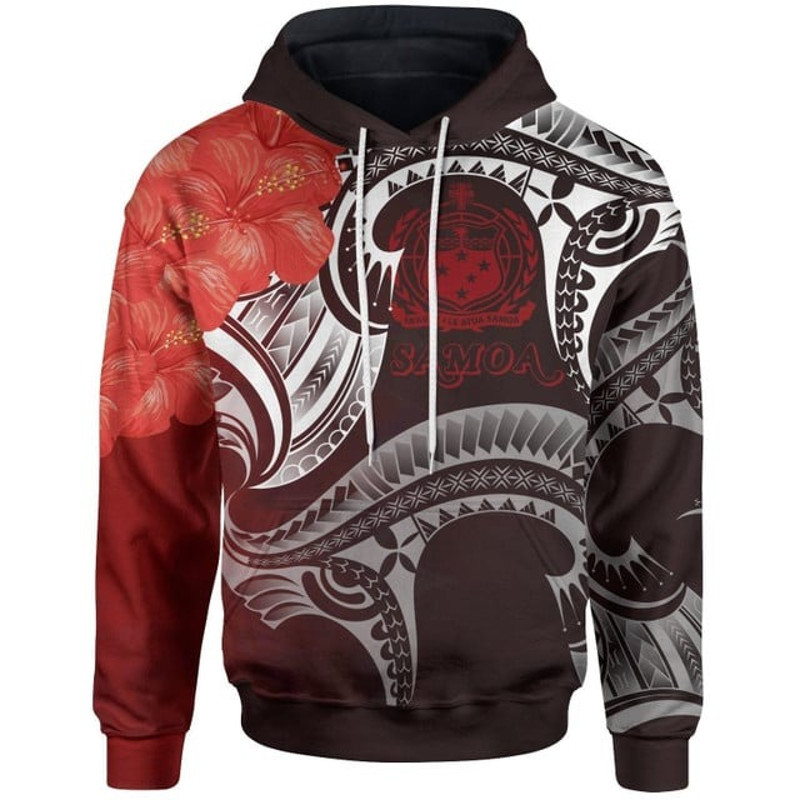Samoa Hoodie - Samoa Seal Wave Style, All Over Print Hoodie Zip Hoodie Fleece Hoodie 3D, Vikings Tattoo Hoodie 3D KA1398