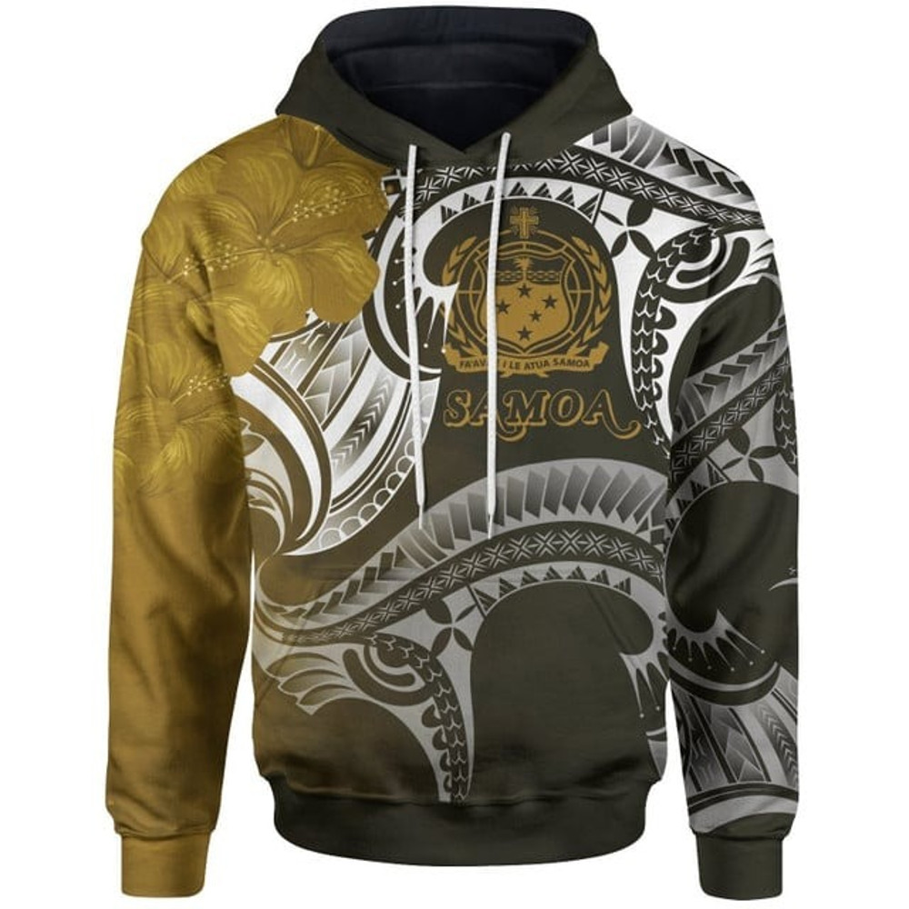 Samoa Hoodie - Samoa Seal Wave Style, All Over Print Hoodie Zip Hoodie Fleece Hoodie 3D, Vikings Tattoo Hoodie 3D KA1399