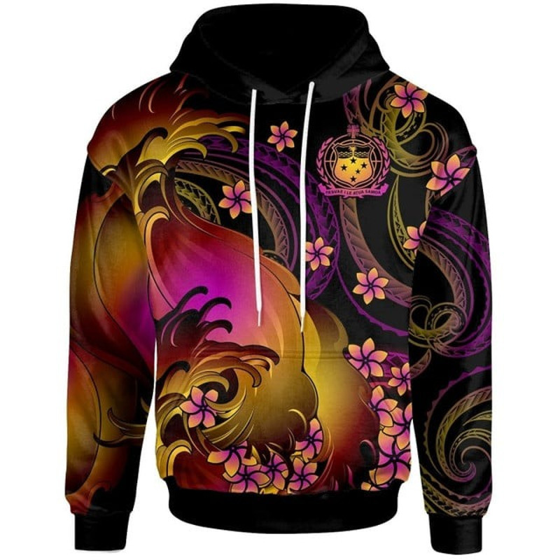 Samoa Hoodie - Samoa in wave, All Over Print Hoodie Zip Hoodie Fleece Hoodie 3D, Vikings Tattoo Hoodie 3D KA1401