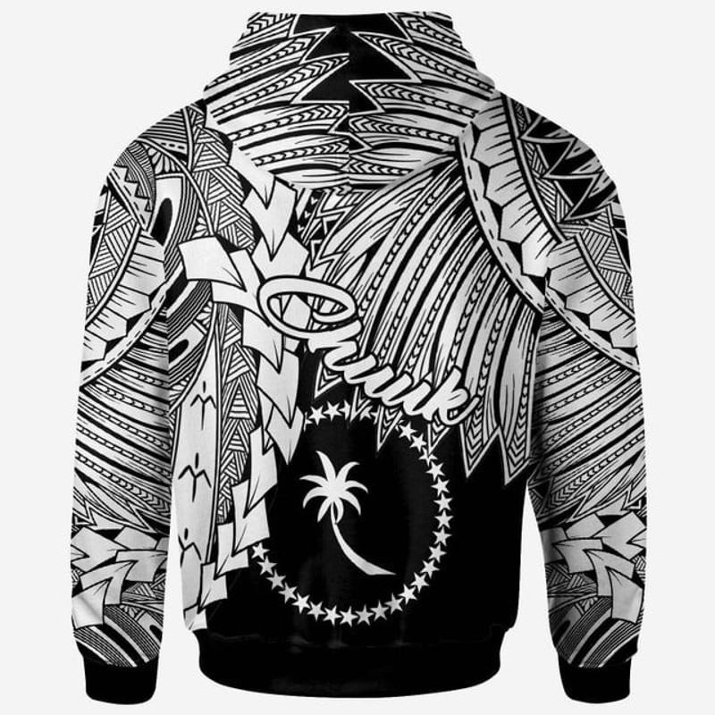 Chuuk Polynesian Zip Up Hoodie Triba, All Over Print Hoodie Zip Hoodie Fleece Hoodie 3D, Vikings Tattoo Hoodie 3D KA1412