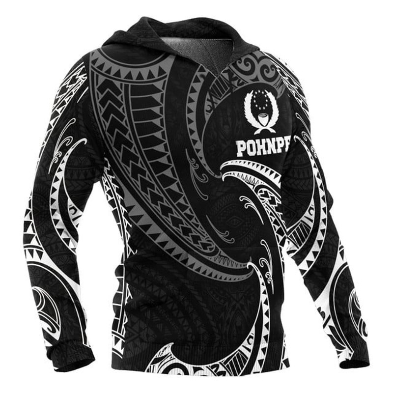 Pohnpei Micronesia Hoodie - White Tr, All Over Print Hoodie Zip Hoodie Fleece Hoodie 3D, Vikings Tattoo Hoodie 3D KA1414