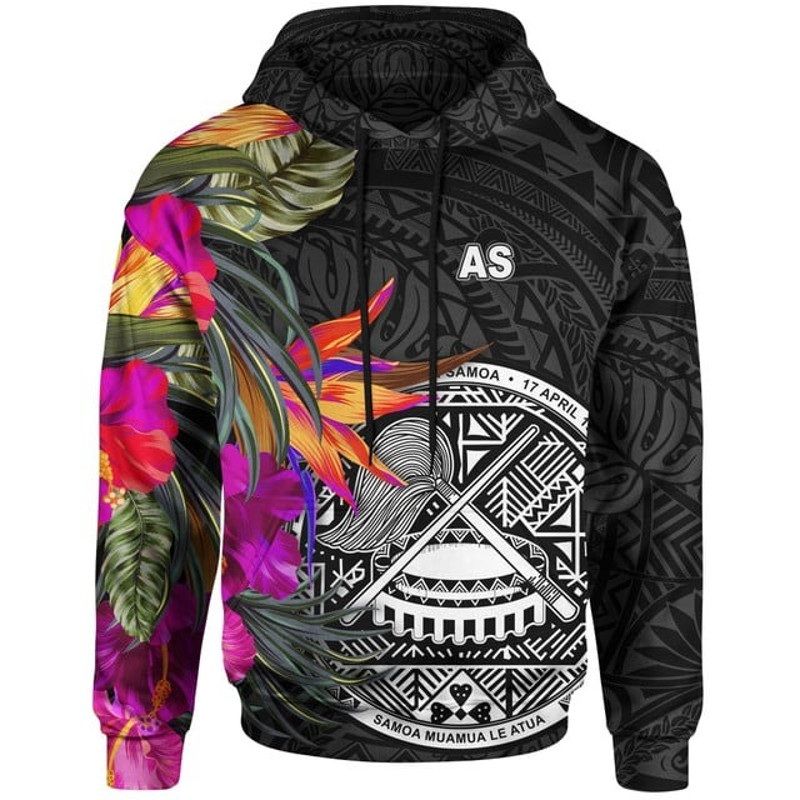 American Samoa Hoodie Hibiscus Polyn, All Over Print Hoodie Zip Hoodie Fleece Hoodie 3D, Vikings Tattoo Hoodie 3D KA1429