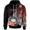 Samoa Hoodie - Red Polynesian Hibisc, All Over Print Hoodie Zip Hoodie Fleece Hoodie 3D, Vikings Tattoo Hoodie 3D KA1432