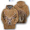 Brown Deer Hoodie, All Over Print Hoodie Zip Hoodie Fleece Hoodie 3D, Vikings Tattoo Hoodie 3D KA1491