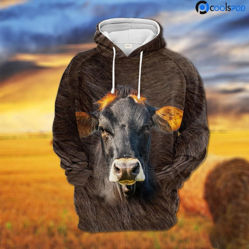 Brown Swiss, All Over Print Hoodie Zip Hoodie Fleece Hoodie 3D, Vikings Tattoo Hoodie 3D KA1494
