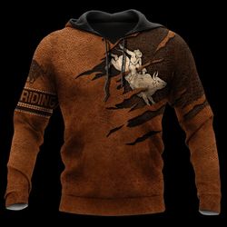 bull riding unisex hoodie bull rider, all over print hoodie zip hoodie fleece hoodie 3d, vikings tattoo hoodie 3d ka1497
