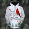 Cardinal Fly Beside Us Snowy Hoodie, All Over Print Hoodie Zip Hoodie Fleece Hoodie 3D, Vikings Tattoo Hoodie 3D KA1501