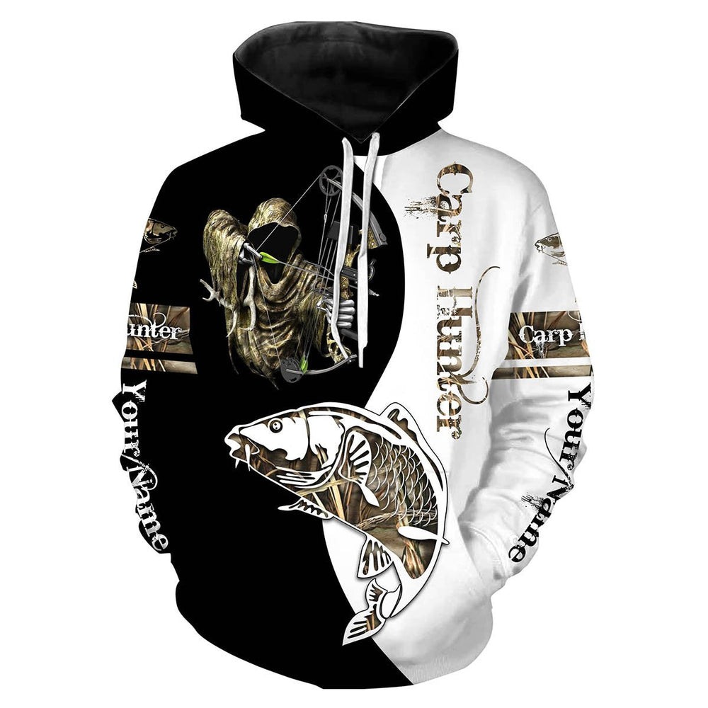 Carp Hunter Bowfishing Customize Nam, All Over Print Hoodie Zip Hoodie Fleece Hoodie 3D, Vikings Tattoo Hoodie 3D KA1506