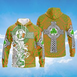 celtic cross hoodie, st patrick's, all over print hoodie zip hoodie fleece hoodie 3d, vikings tattoo hoodie 3d ka1511