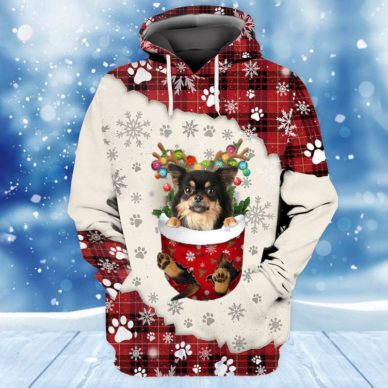 Chihuahua Long haired In Snow Pocket, All Over Print Hoodie Zip Hoodie Fleece Hoodie 3D, Vikings Tattoo Hoodie 3D KA1524