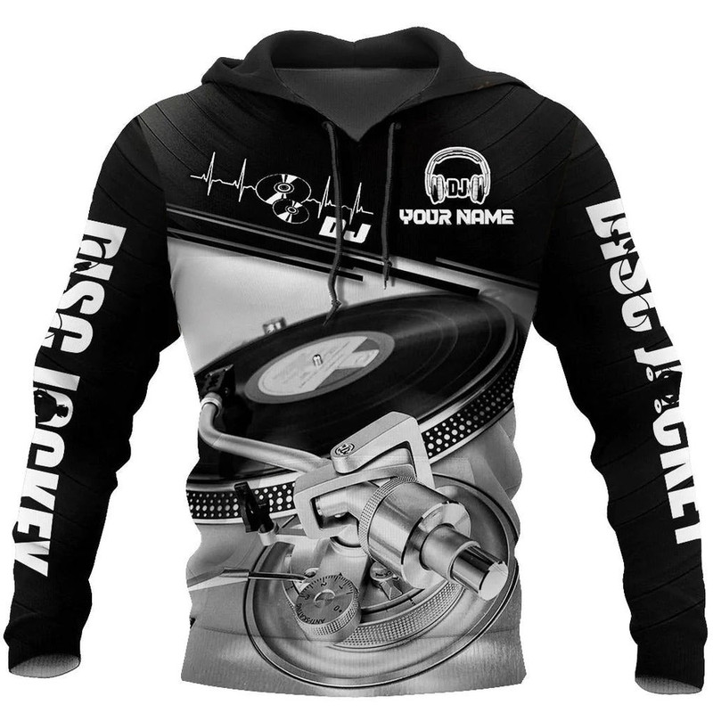 EDM DJ Equipment 3D Zip Hoodie, All Over Print Hoodie Zip Hoodie Fleece Hoodie 3D, Vikings Tattoo Hoodie 3D KA1571