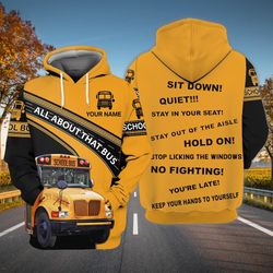 custom 3d school bus driver hoodie, all over print hoodie zip hoodie fleece hoodie 3d, vikings tattoo hoodie 3d ka1574