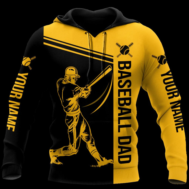 Baseball Dad Hoodie, All Over Print Hoodie Zip Hoodie Fleece Hoodie 3D, Vikings Tattoo Hoodie 3D KA1576
