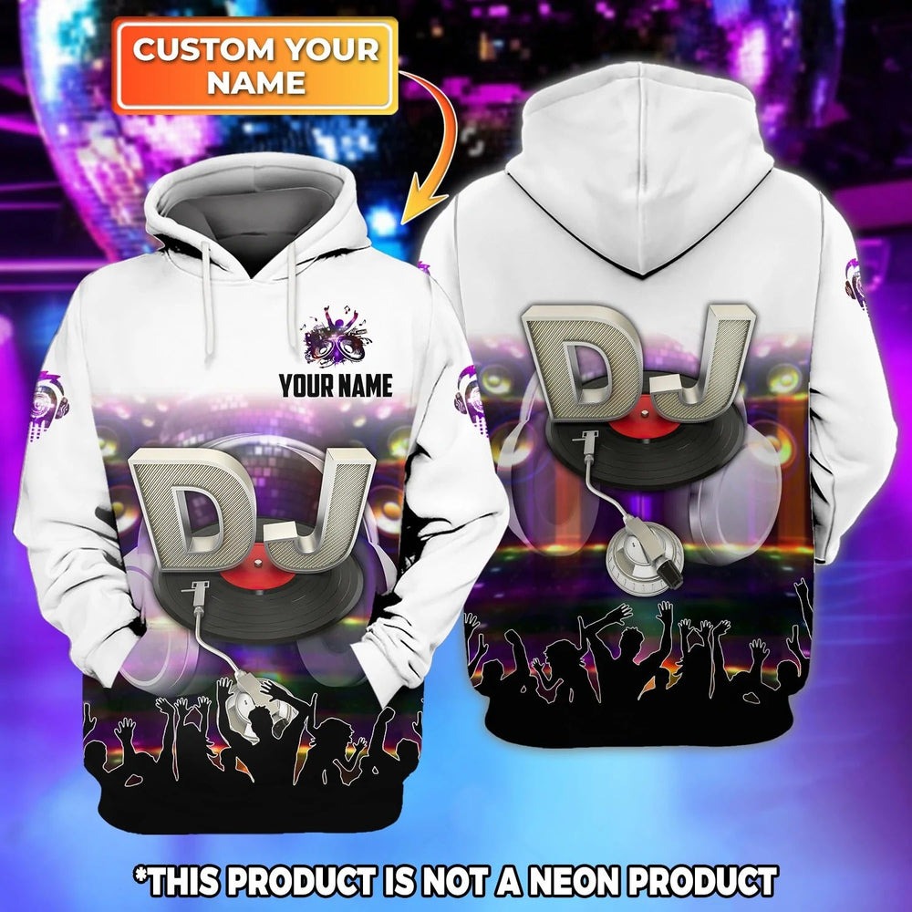 Custom DJ Hoodie, All Over Print Hoodie Zip Hoodie Fleece Hoodie 3D, Vikings Tattoo Hoodie 3D KA1591