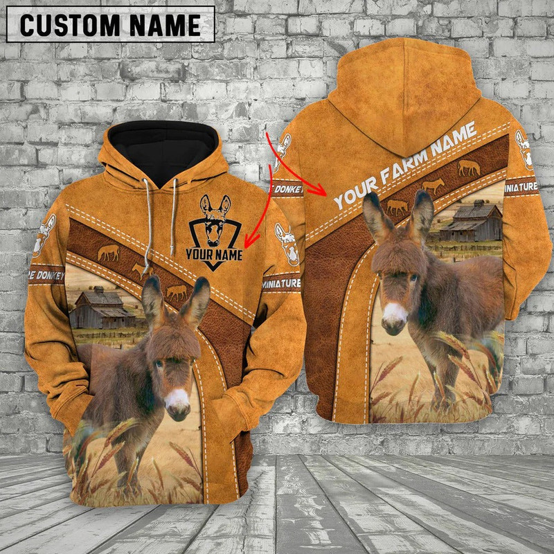 Miniature Donkey Hoodie, All Over Print Hoodie Zip Hoodie Fleece Hoodie 3D, Vikings Tattoo Hoodie 3D KA1601