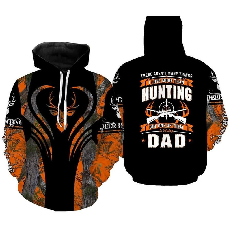 Hunting Dad, All Over Print Hoodie Zip Hoodie Fleece Hoodie 3D, Vikings Tattoo Hoodie 3D KA1602