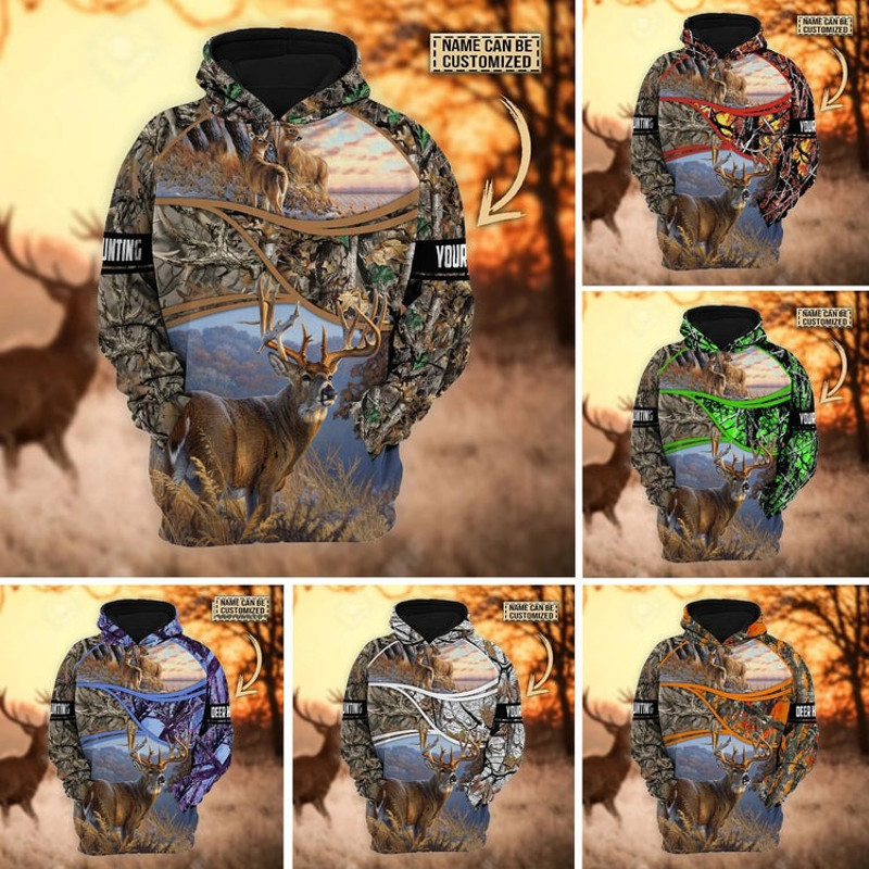 Custom Name Hoodie For Hunting, All Over Print Hoodie Zip Hoodie Fleece Hoodie 3D, Vikings Tattoo Hoodie 3D KA1637